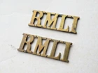 WW1 Era Pair of Royal Marine Light Infantry (RMLI) Shoulder Titles