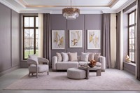 Sofa Sessel Couchtisch Weiß Elegantes Design Moderner Stil Wohnlich