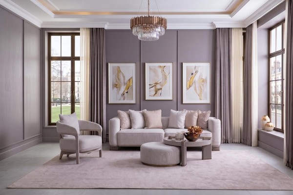Sofa Sessel Couchtisch Weiß Elegantes Design Moderner Stil Wohnlich-image