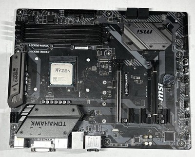 MSI B450 TOMAHAWK ATX AM4 Motherboard + New AMD Ryzen 5 2600 3.4GHz CPU