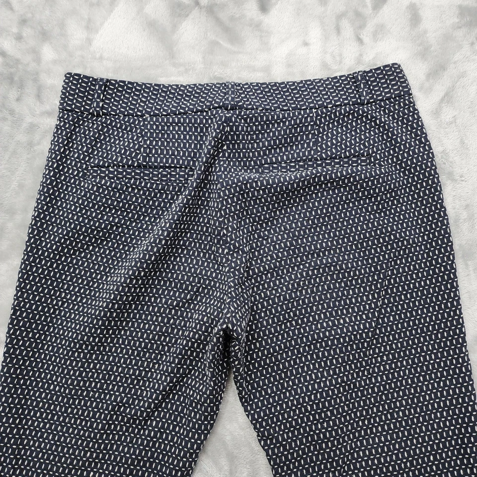 Pantalones Banana Republic para mujer 4 negros blancos puntada en el tablero calce ajustado tiro medio ajustados Foto 3 de 4