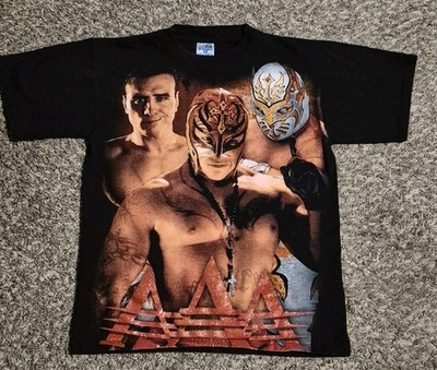 Vintage Rey Mysterio Luchador Myzteziz AAA Wrestling Double-sided Tshirt Youth M