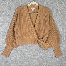 Venus Sweater Womens Small Tan Cardigan Wrap ...