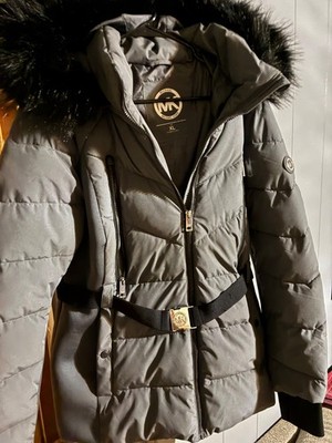 MICHAEL KORS HOODED PUFFER COAT JACKET BLACK XL $280