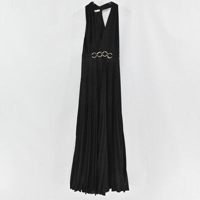 open lace back dress 1975 Vintage Halston Semi Sheer Silk Halter Dress & Cape Ensemble  Modig