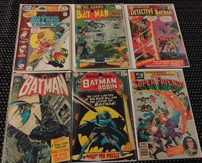 DC Comics Batman and Robin Silver Age Lot of 6. 1960-1970