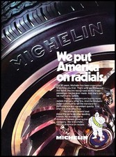 1981 Michelin Tire Vintage Advertisement Print Art Car Ad J474