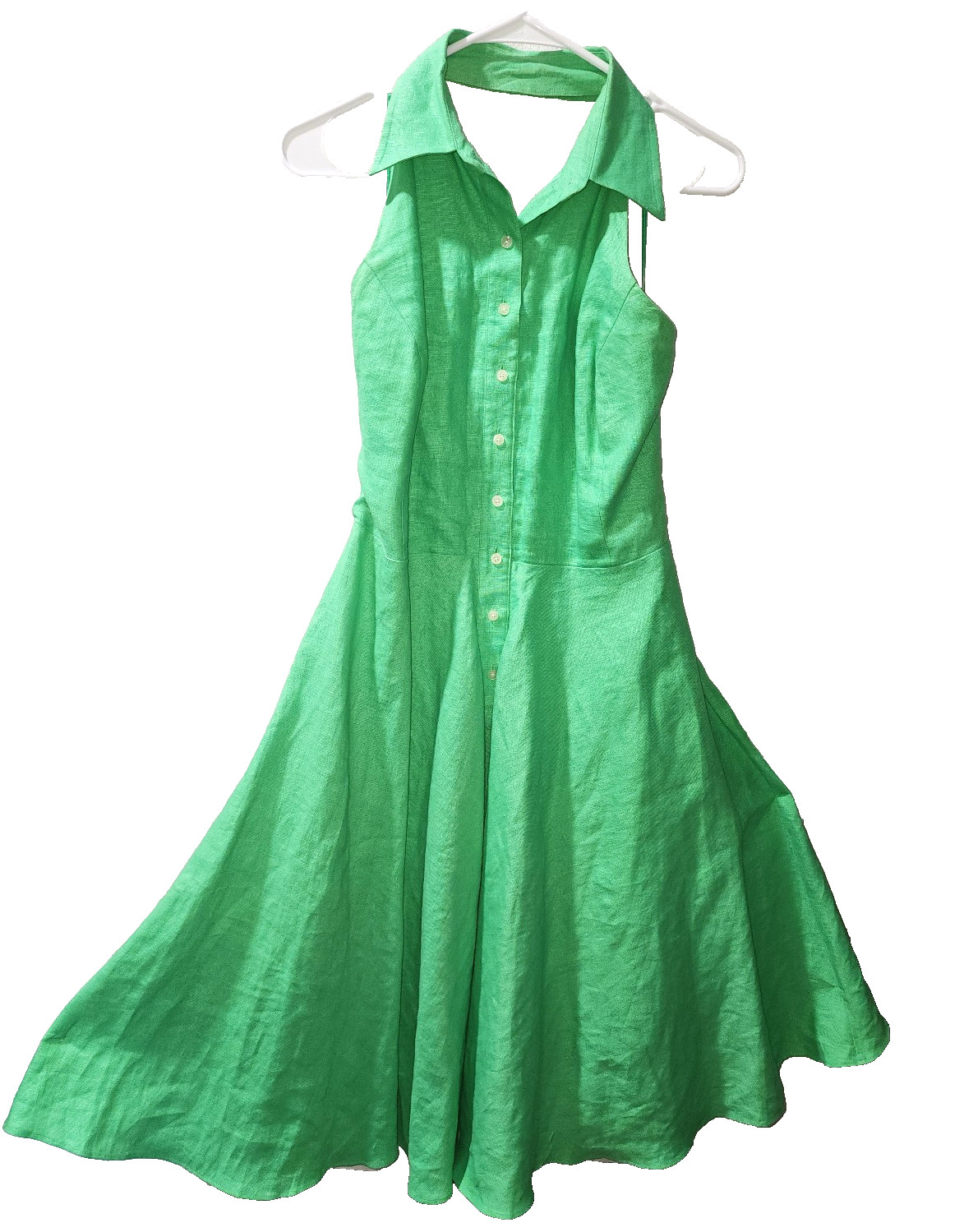 Ralph Lauren - Lauren woman's size 10 Green halter fit and flare dress