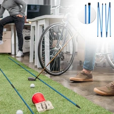 Swing Trainer Alignment Foldable Sticks Golf Aid Rods