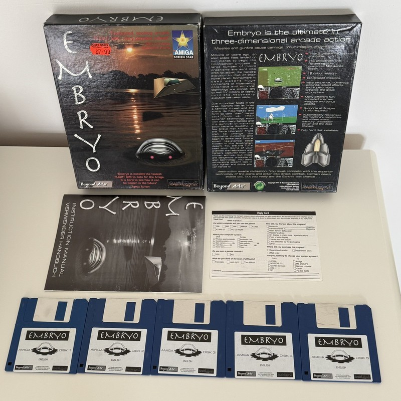Embryo - Commodore Amiga Big Box Video Game Complete and Tested