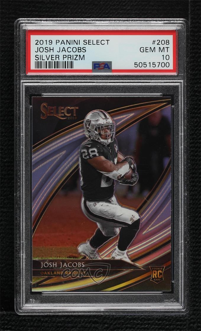 2019 Select Field Level Silver Prizm Josh Jacobs PSA 10 GEM MT Rookie RC 1fj3