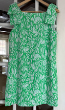 Lilly Pulitzer Carmine Shift Dress Fauna Green Tulip To Tango Size 6 13055B 