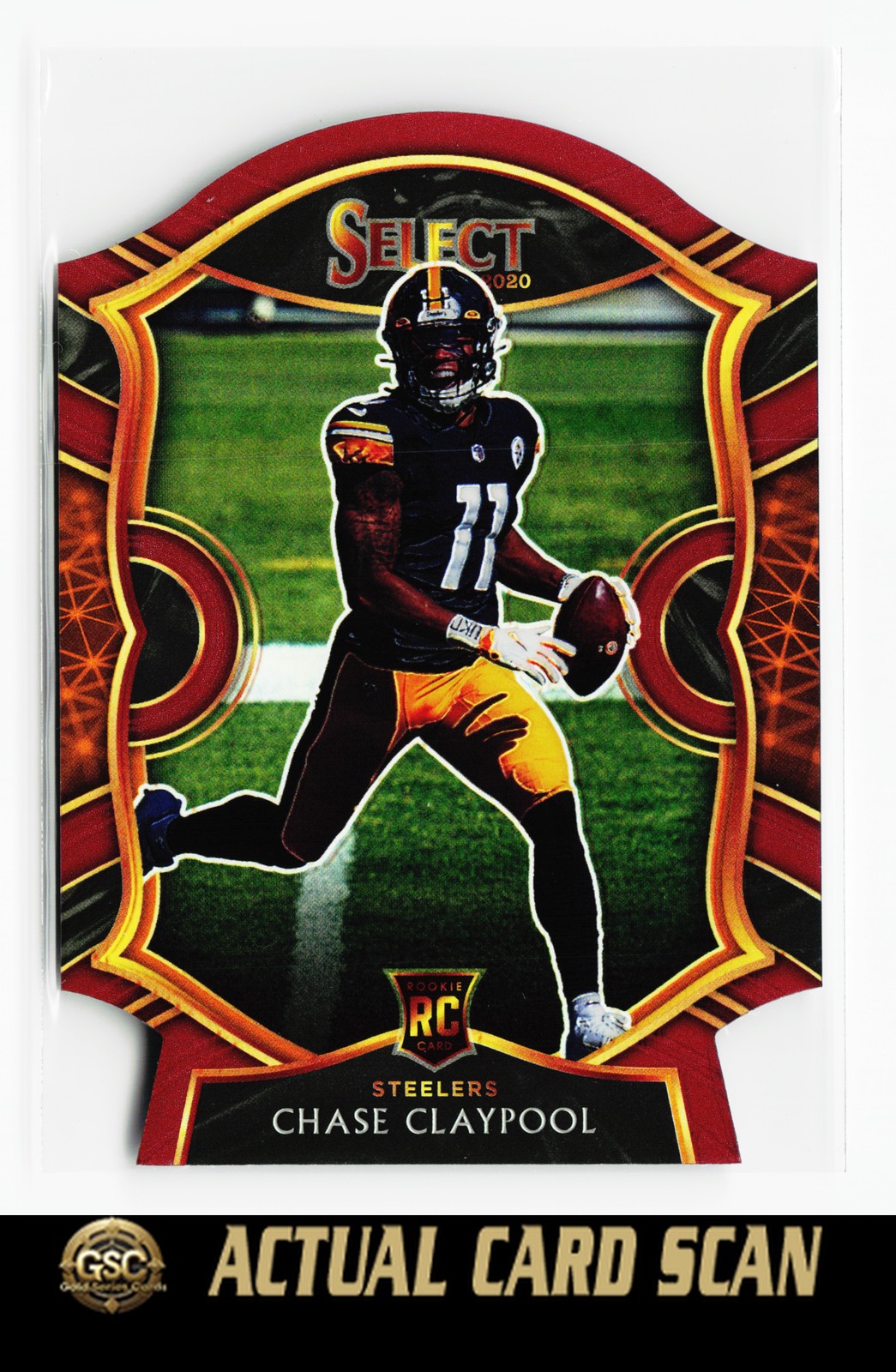 2020 Panini Select #70 Chase Claypool Maroon Prizm Die Cut