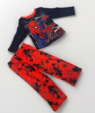 Marvel Spider-Man Fleece Pajama Set Boys Size 4 Red Blue 2 Piece Sleepwear