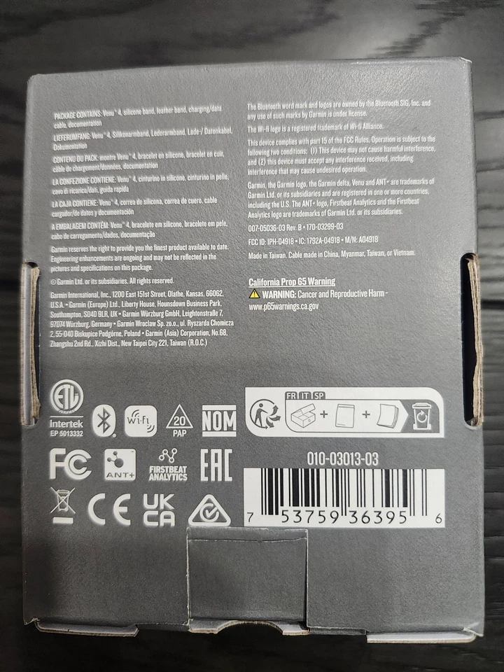 Умные часы Garmin Venu 4 41 мм лунное золото с костяным силиконовым и кожаным ремешком - Изображение 2 из 2