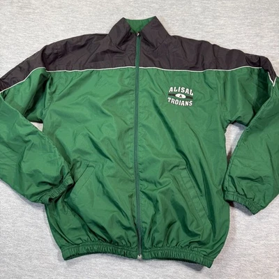 Augusta Sportswear Jacket Women S Green Black Alisal Trojans Windbreaker Zip up - Image 1 of 4