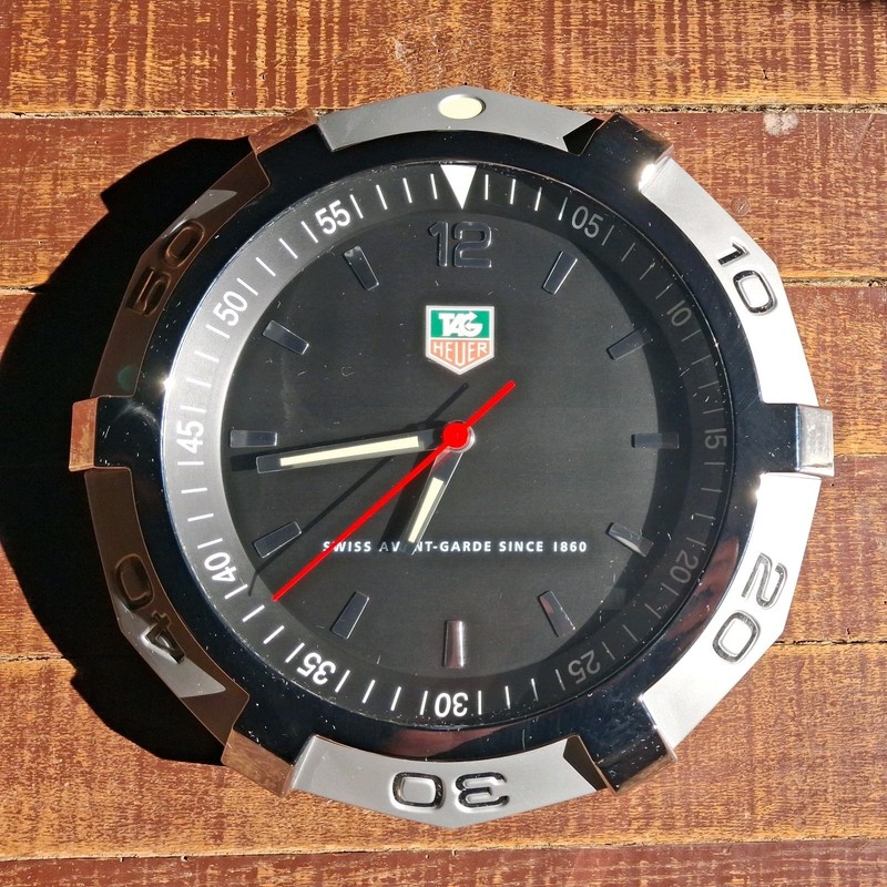 TAG HEUER AQUARACER DEALER Y2K 2000's WALL CLOCK GARAGE SHOWROOM RARE VINTAGE 