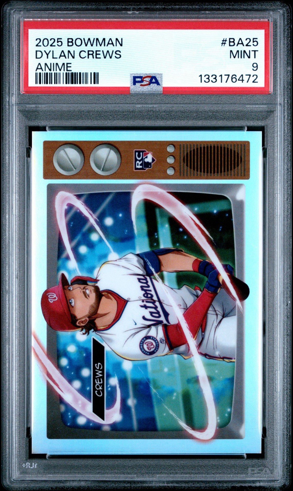 2025 Bowman Chrome Dylan Crews RC Anime #BA-25 SSP Case Hit PSA 9