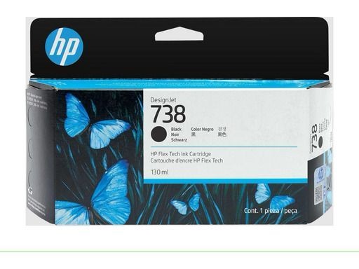 Cartouche HP DesignJet 738 noir de 130 ml pour tracés professionnels haute fidélité
