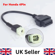 For Honda Motorcycle Obd2 Cable Adapter Diagnostic Connector 4pin To 16 Pin