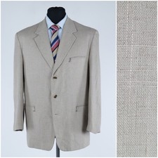 Mens Vintage Blazer 42S UK Size JORDAN Check Light Grey Sport Coat France Jacket