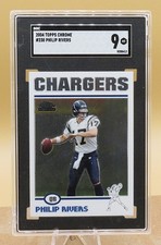 2004 Topps Chrome Phillip Rivers Chargers Rookie Card #230 Graded SGC9. rookie card picture