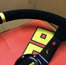350mm Mmo Racing Drift Suede Steering Wheel Rally Deep Dish Sport Steering Wheel 350mm Mmo Racing Drift Suede Steering Wheel Rally Deep Dish Sport Steering Wheel