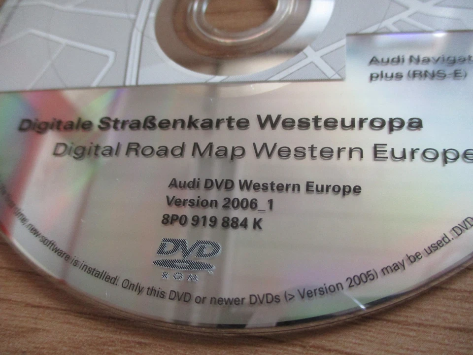 Navi Navigation DVD Karte Europe Deutschland 2006 AUDI A3 8P A4 B7 8P0919884K - Bild 4 von 4