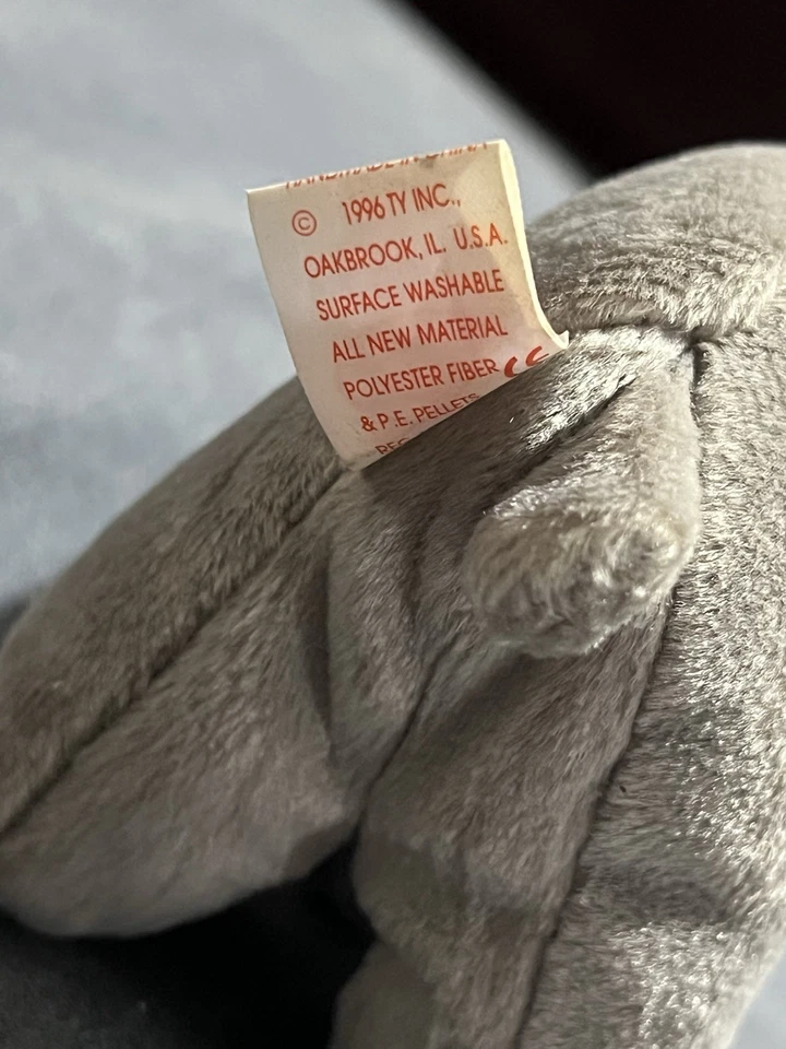 Ty Beanie Baby Spike The Rhino W/ P.E. Pellets - Image 4 of 4