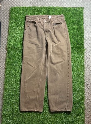 H&M Denim Baggy Low Waist Jeans Brown Size US 10