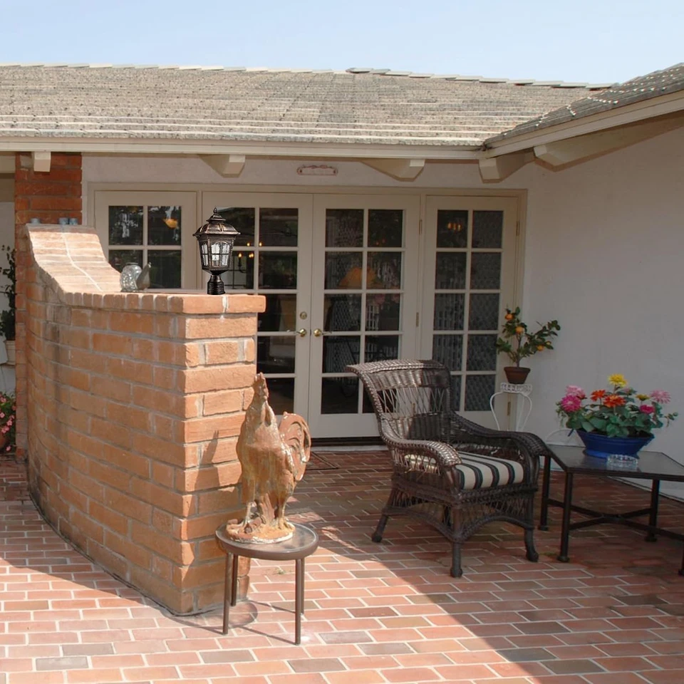 Lámpara Exterior Poste Luces Impermeable Poste Luces Accesorio Linterna para Camino Foto 4 de 4