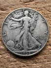 1938-D Silver Walking Liberty Half Dollar F/VF 90% Silver rb15