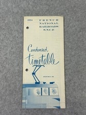 Vintage 1964 French National Railroads SNCF Condensed Timetable Paris Brochure