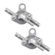 Inline Fuel Tank Tap Valve, 6mm Motorcycle Inline Gas Fuel Petcock Shut 2 PCS