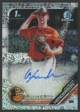 2019 Bowman Chrome Sparkle Refractor Gunnar Henderson RC ON CARD AUTO 42/71
