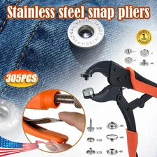 Heavy Duty Snap Fastener Tool Kit Boat Cover, Metal Snaps, Canvas, Sewing ,Tarps