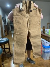 Key Outerwear Mens Size Large Regular Insulated Quilted Lined Duck Bib Overall