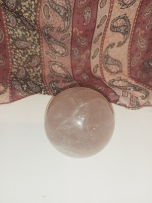 Star Rose Quartz Sphere 2.8 inch Pink Gemstone 71 mm Ball #O2