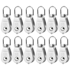 304 Stainless Steel Single Pulley Block 360° Rotation Heavy Duty 80lb Capacity