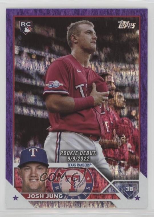 2023 Topps Update Debut Purple Foil 562/799 Josh Jung #US308 Rookie RC fs9