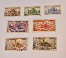 7 timbres du Vietnam du Sud, année 1955