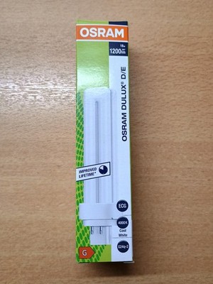 Osram Dulux D Kompaktleuchtstofflampe / 18W / G24q-2 / 4P / 4000K / Cool White