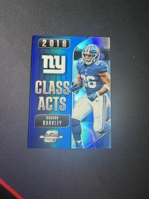 2018 Contenders Optic Class Acts Blue Prizm 16/25 Saquon Barkley Rookie RC CA-SB