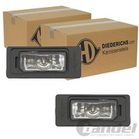 2X Diederichs Kennzeichenleuchte Passend FüR Audi A1 A3 A4 A6 A7 Q3 Q7 Seat