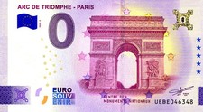 75008 Arc de Triomphe 2, 2026, OR, Billet Euro Souvenir