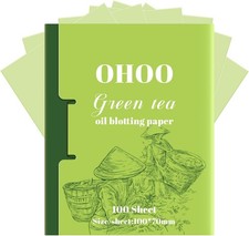 400Pcs Oil Blotting Paper Face Sheets for Oily Skin Makeup Green Tea Absorbing W