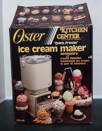 Vintage Oster Kitchen Center Ice Cream Maker Accessory Attachment CIB