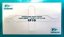 Papercon Interfolded Clear Deli Sheets 1000 Ct 10x10-3/4