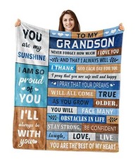 Gifts from Grandma Grandpa,to My Blanket 60  x50  ,Birthday 60"x50" Grandson