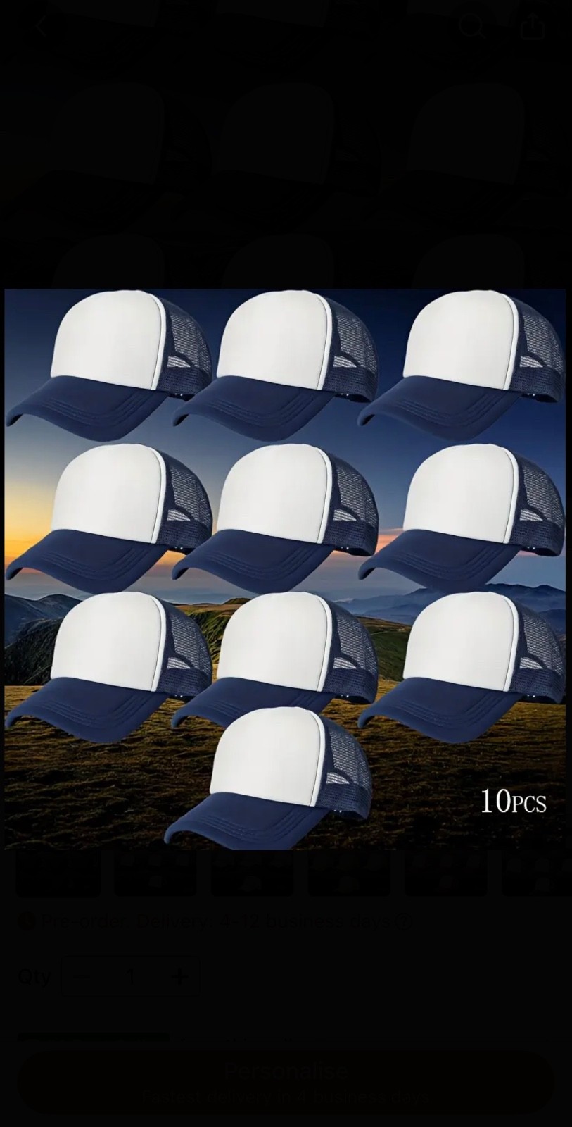 Custom 10 Pieces DIY Baseball Cap Embroidered Custom Printed Hat Unisex image 4
